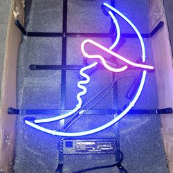 17inx14in Moon with Sunglass Custom Neon Sign Beer Bar Pub Neon Light Sign-Fantastic Artwork!

