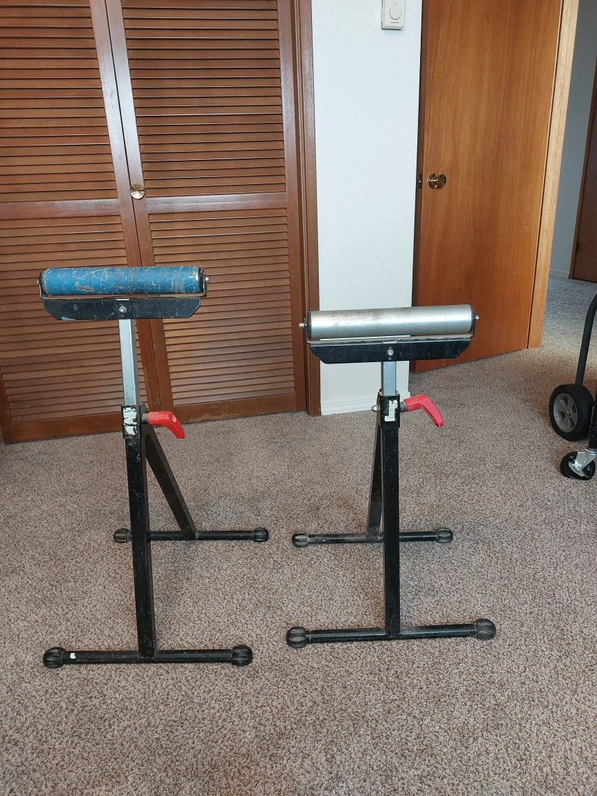 Folding Roller Stands for Table or Miter Saw