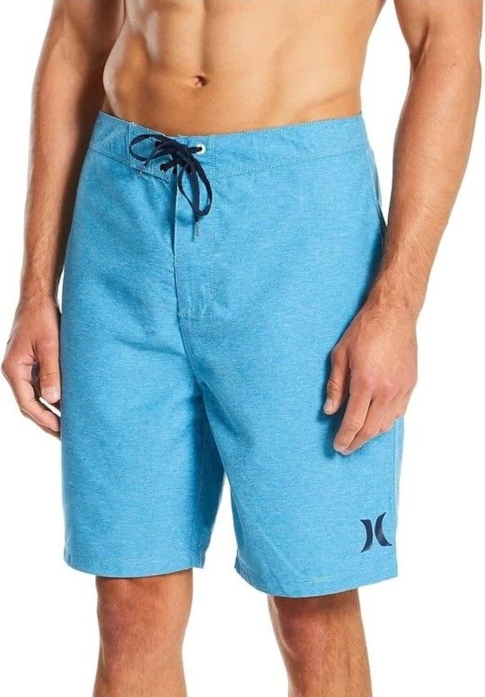Hurley Shorts Mens Blue One and Only Cross-Dye 8" Unisex-Adult Boardshorts Sz 30