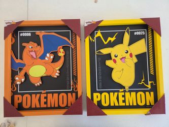 Pokémon wooden Wall Plaques:
Charizard & Pikachu