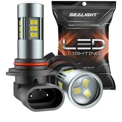SEALIGHT 9006 Fog Lights LED Bulb, 9006 Hb4 LED Fog Light Bulbs 1:1 Size 9006 Bulb Plug And Play, 6000k Xenon White Light Pattern, Pack of 2
