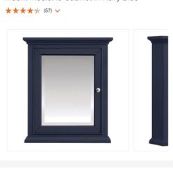 Home Decorators Windlowe 24" x 28" Surface-Mount Medicine Cabinet in Navy Blue 