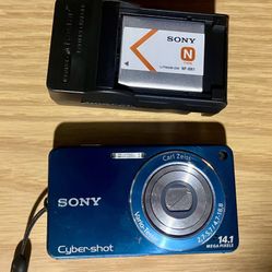 Sony Cyber-shot DSC-W350 Digital Camera 14.1MP 4x Optical Zoom Blue – Japan