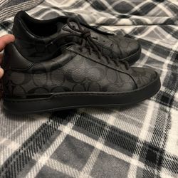 Men’s Brand New Coach Leather Black Shoes Size 9 $80