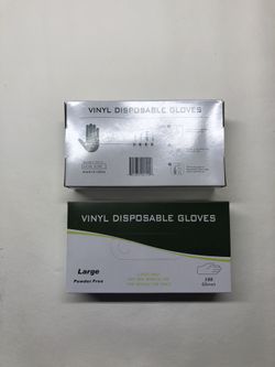 Vunyl Disposable Gloves (100pcs)Size L