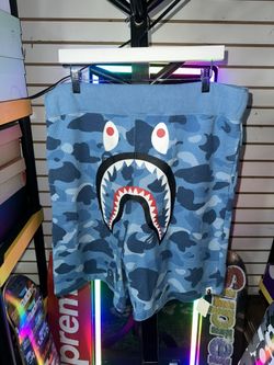 Bape Shake Face Shirts Blue Honeycomb 