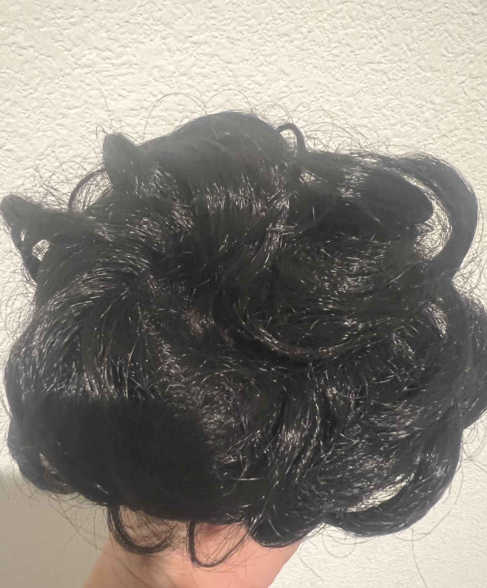 Fake Hair Scrunchie For Women For Hair Volume Black Color 