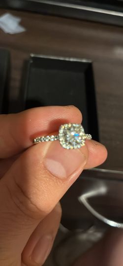 Size 9 moissanite ring