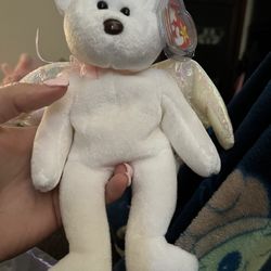 Ty Halo Angel Bear Beanie Baby With Errors 