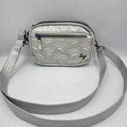 Lug Super Coupe Convertible Crossbody & Belt Bag Women's Purse Gray Silver NWOT 