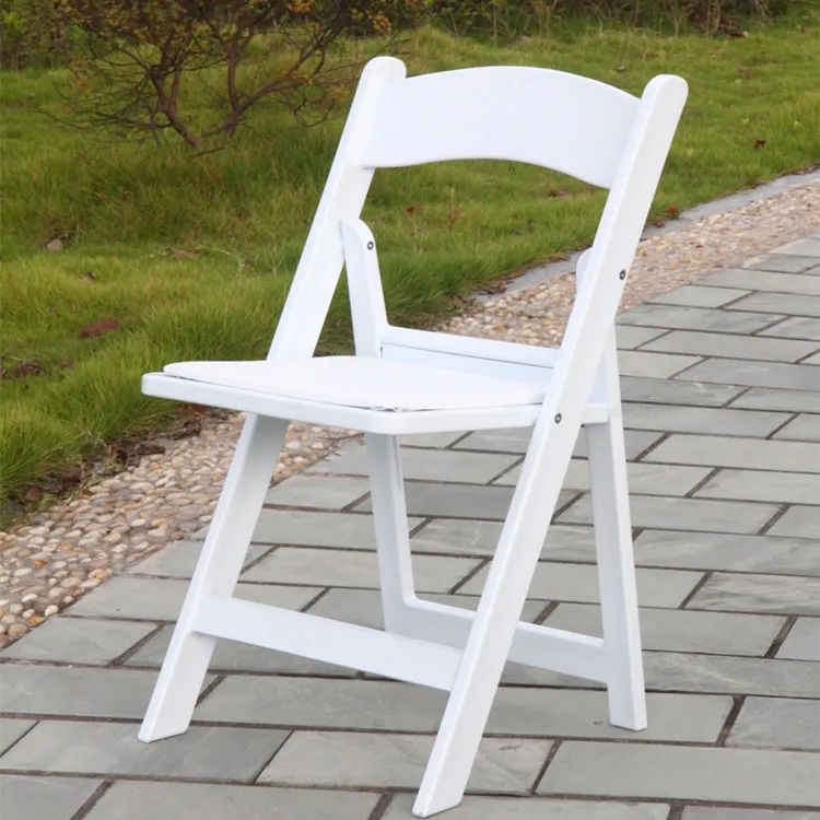 NEW  White Resin Folding Chair: Ideal for Indoor Outdoor Mesas Sillas Para Fiesta Events, Parties, and More