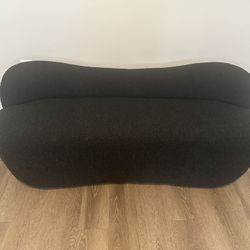 Kaia Black Boucle Loveseat