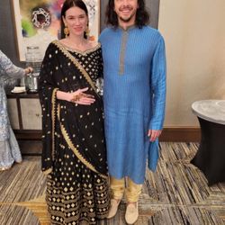 Black Gold Lehenga Choli Indian Pakistani Party Dress Size 2-4