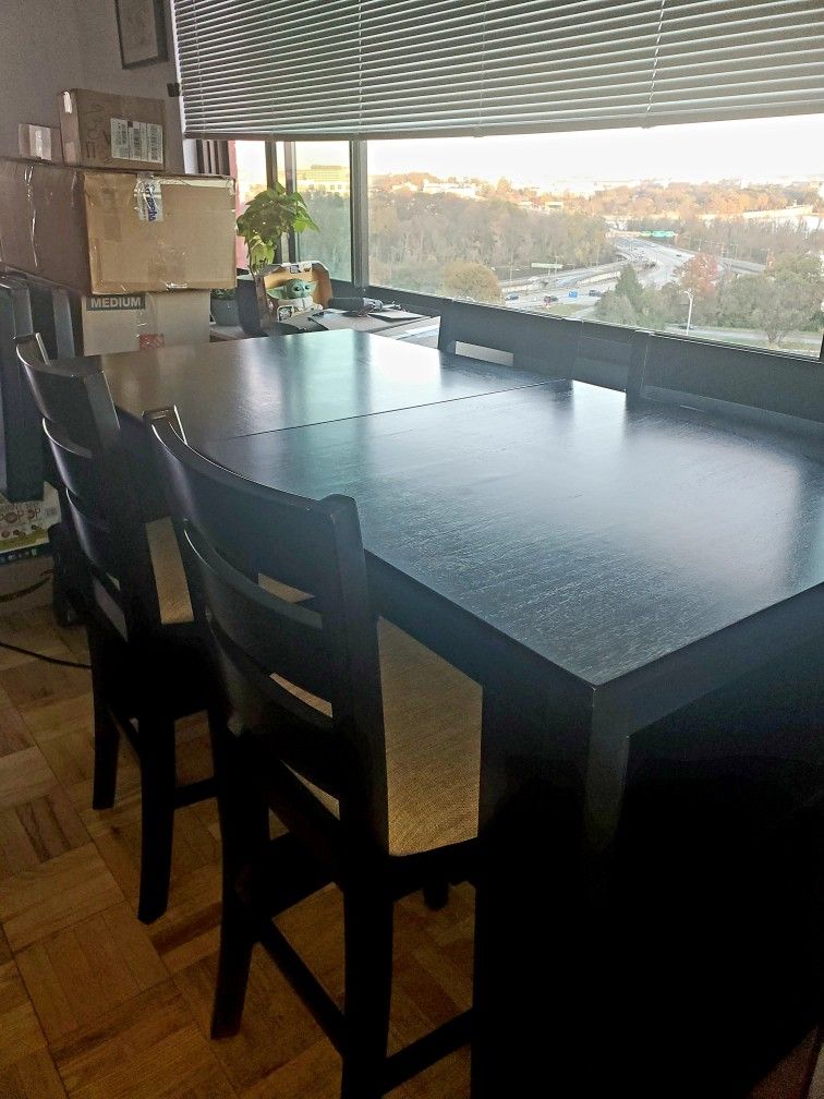 Pub Style Dining Set w/ 4 Chairs
