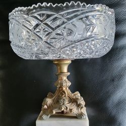 ANTIQUE CUT GLASS CENTERPIECE