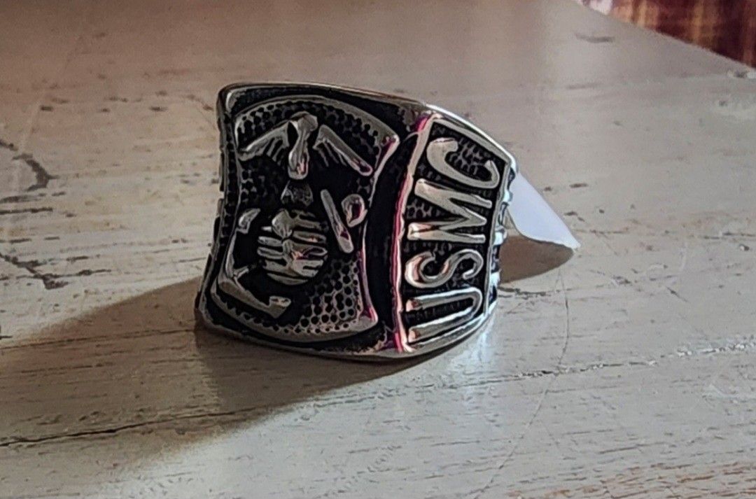Stainless Steel United states marine corps ring size 7 Through 15 Available