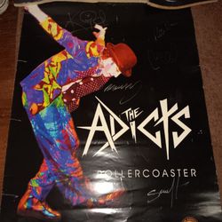 The Adicts Signed Rollercoaster Poster