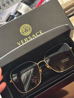 Versace Square Sunglasses with metal frame & with Box