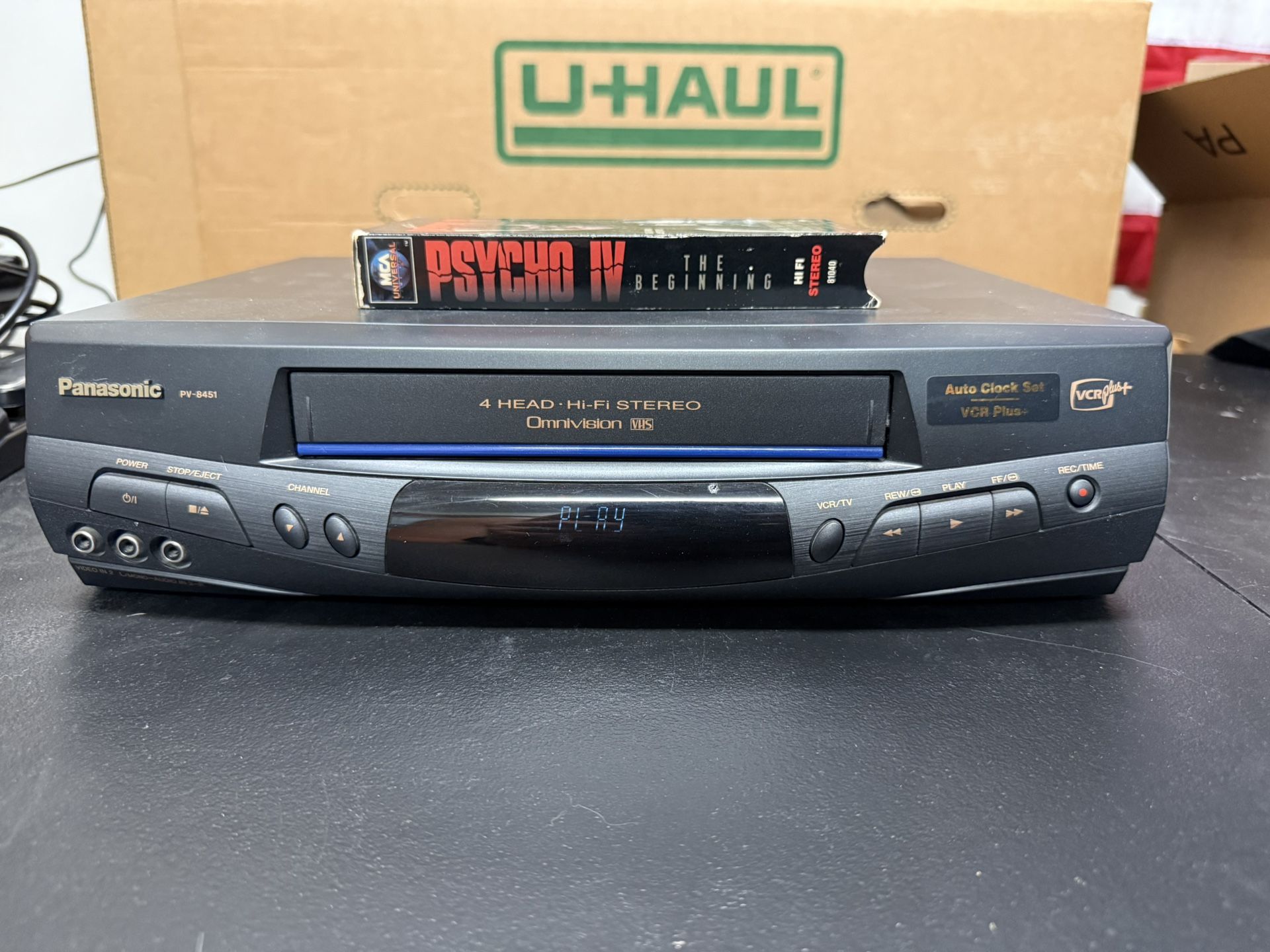 Panasonic PV-8451 VCR 4 Head Hi-Fi Stereo Tape Player VHS Recorder NO Remote