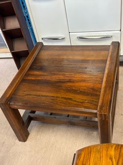 Rustic large wooden coffee table