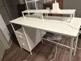 Desk and Lamp