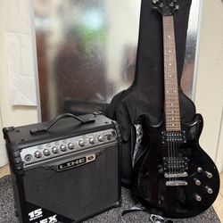 Ibanez GIO GAX70 Electric Guitar Black Night & Line 6 Spider III 15 AMP $350 OBO 