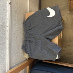nike big logo grey shorts size L