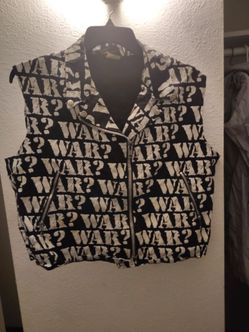 VINTAGE 1980 LIP SERVICE WAR? VEST