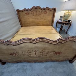 Dupuis King Bed Hand Painted Solid Wood Frame