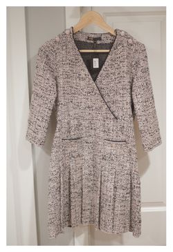 Maje Relozina Tweed Dress Size 36