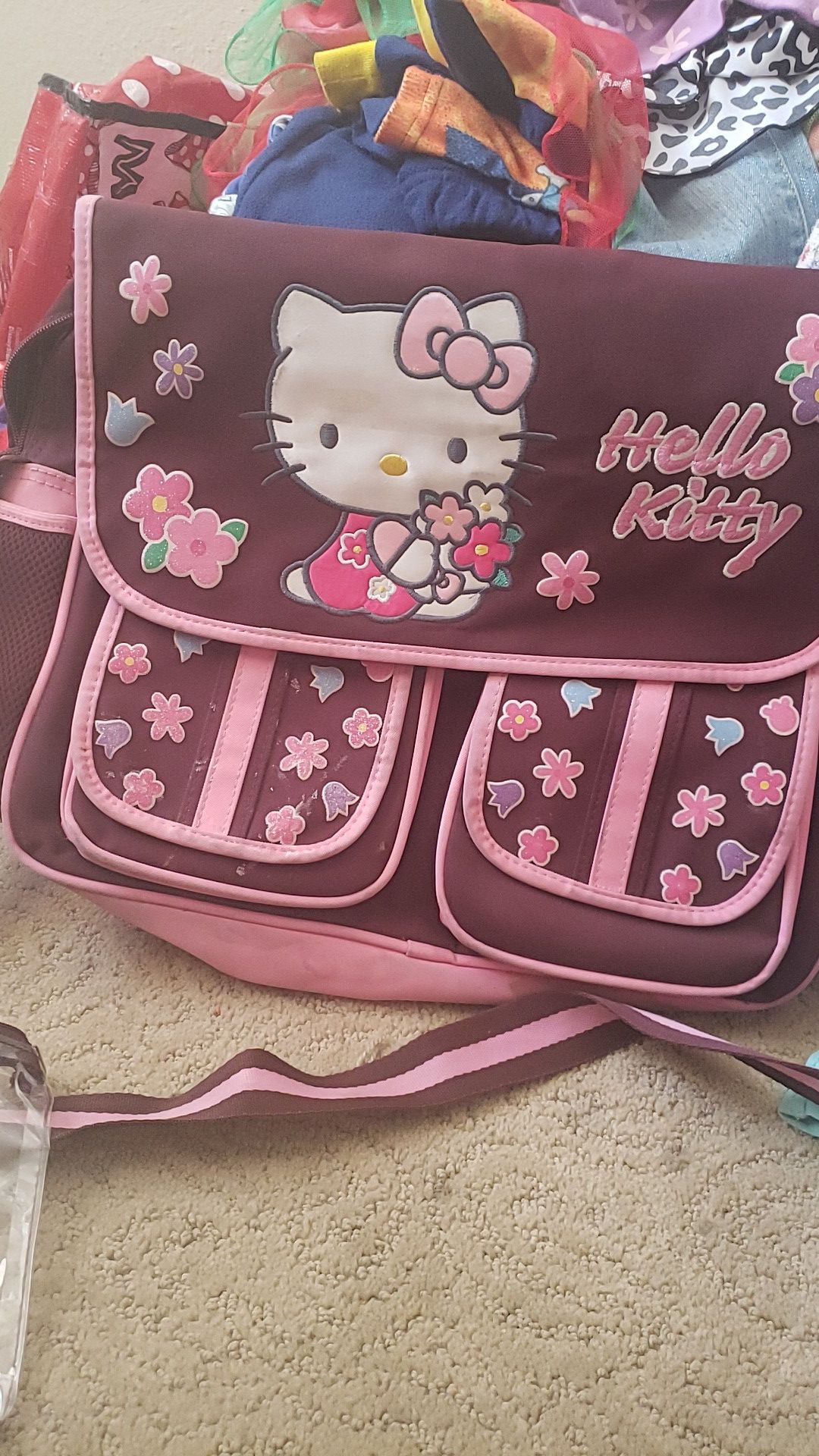 Hello Kitty pink and brown diaper bag/ backpack