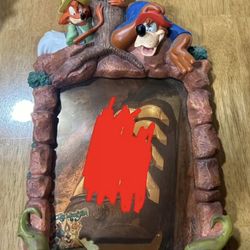Disney World Splash Mountain Brer Rabbit Fox Bear Picture Frame RARE 8X10 3D