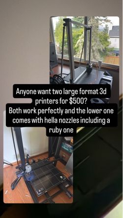 Two 3d printers