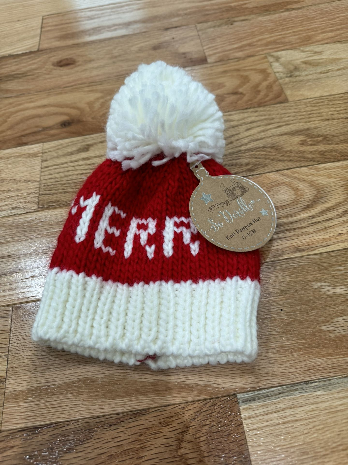 Baby Christmas PomPom Hat 0-12 Months