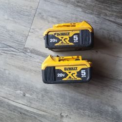Dewalt 20v Batteries 5AH 