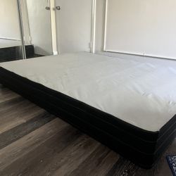 Black like new Queen box spring 