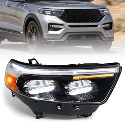 Headlight Assembly Compatible with Ford Explorer XLT/Limited 2020 2021 2022