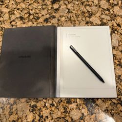 reMarkable 2 Paper Tablet + Marker Plus (Eraser) + Leather Folio Case – Great Condition