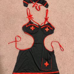 New Small Nurse Dress Costume Lingerie 