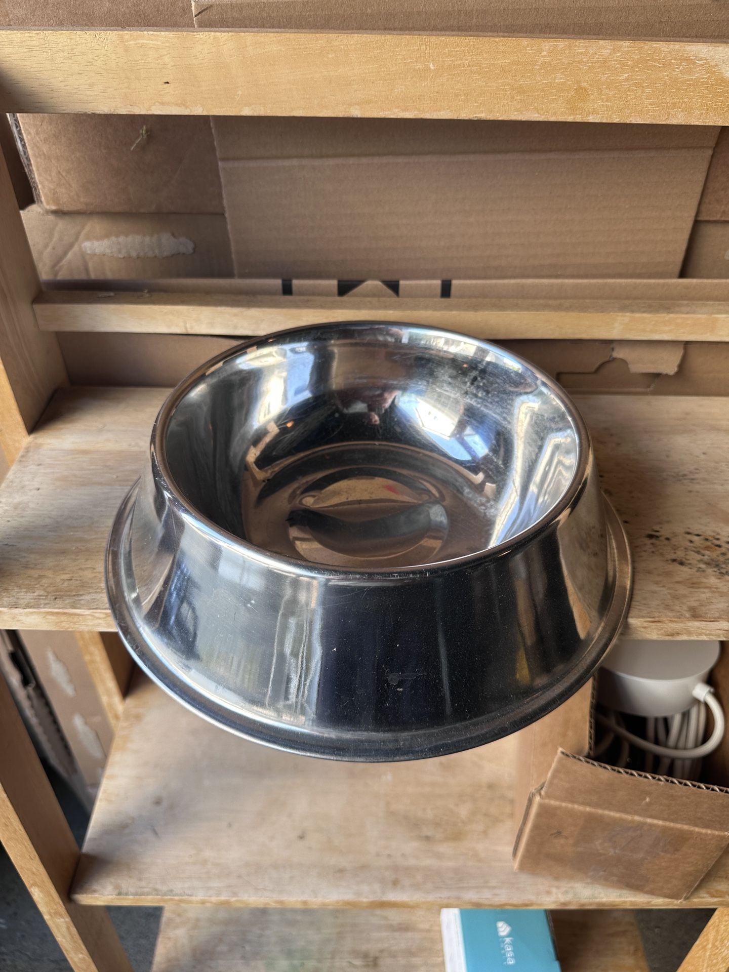 Silver Dog Bowl