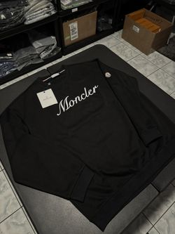 Mens Monc ler Black Crewneck