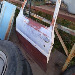 68 To 72 Ford Pickup Left Door,no Rust,no Glass,decent Used Condition, Needs Mirror Holes Welded.