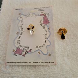 Guardian Angel Pins February Amethyst - Set of 2