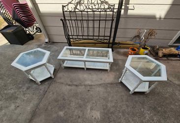 Vintage 3 Piece Coffee Table Set