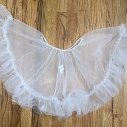 Girls Tutu Dane Theater Musical Skirt White Mesh Tule Skirt