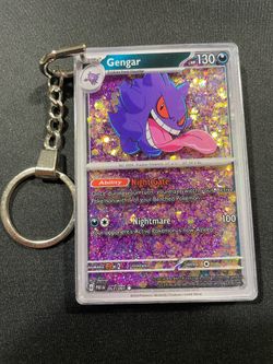 Pokemon Gengar Liquid Holo Keychain
