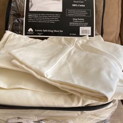 Royal Tradition 1000th Count 100%cotton Luxury Split King Sheet Set
