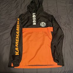DragonBall Z Windbreaker Hoodie w/ Zipper Pouch Pocket Size : M