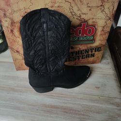 Black Cow Boy Boots 