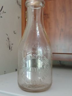 Vintage Glass Coble Milk Bottle from Lexington NC